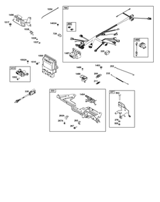 Controls Group Diagram and Parts List for 54E677-0004-J1 400000 - 699999 Briggs and Stratton Engine
